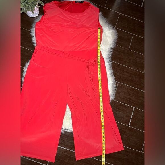 Lauren Ralph Lauren orange wide legged jumpsuit sz 2X - Picture 7 of 7